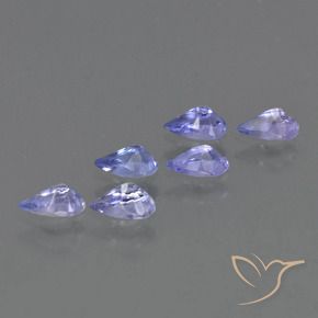 Pedras preciosas de Tanzanita Azul Violeta Intenso natural de 1.27 ct, Formato de pêra, VS