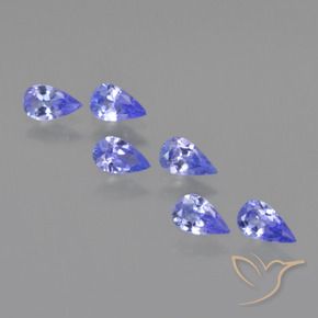 Pedras preciosas de Tanzanita Azul elétrico natural de 1.32 ct, Formato de pêra, VS