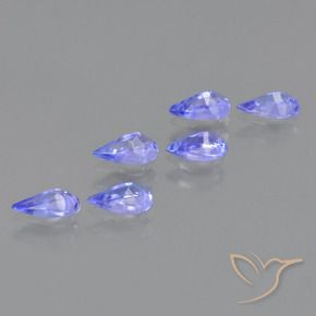Pedras preciosas de Tanzanita Azul elétrico natural de 1.32 ct, Formato de pêra, VS