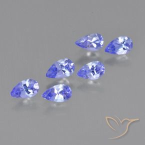 Pedras preciosas de Tanzanita Azul elétrico natural de 1.44 ct, Formato de pêra, VS