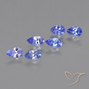 Pedras preciosas de Tanzanita Azul elétrico natural de 1.30 ct, Formato de pêra, VS