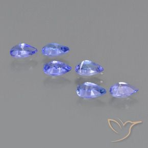 Pedras preciosas de Tanzanita Azul elétrico natural de 1.30 ct, Formato de pêra, VS
