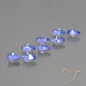 Pedras preciosas de Tanzanita azul intenso natural de 1.66 ct, Formato de pêra, VS