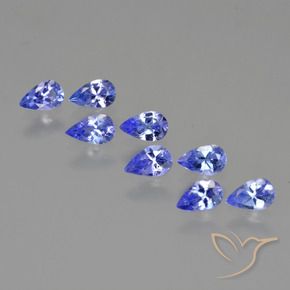 Pedras preciosas de Tanzanita Azul elétrico natural de 1.87 ct, Formato de pêra, VS