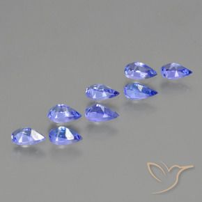 Pedras preciosas de Tanzanita Azul elétrico natural de 1.87 ct, Formato de pêra, VS