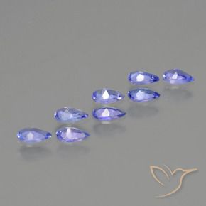 Pedras preciosas de Tanzanita azul intenso natural de 1.36 ct, Formato de pêra, VS