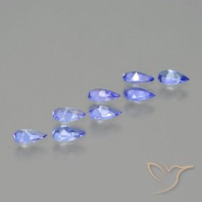 Pedras preciosas de Tanzanita Azul Violeta Intenso natural de 1.29 ct, Formato de pêra, VS
