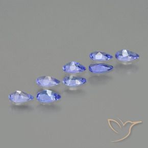 Pedras preciosas de Tanzanita Azul Violeta Intenso natural de 1.46 ct, Formato de pêra, VS