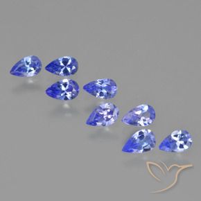 Pedras preciosas de Tanzanita Azul Violeta Profundo natural de 1.65 ct, Formato de pêra, VS