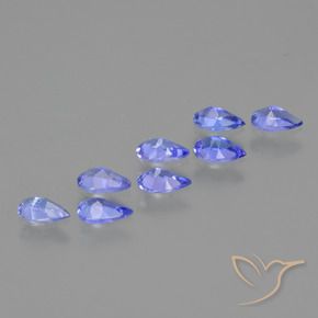 Pedras preciosas de Tanzanita Azul Violeta Profundo natural de 1.65 ct, Formato de pêra, VS
