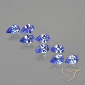 Pedras preciosas de Tanzanita Violeta Azul natural de 1.71 ct, Formato de pêra, VS