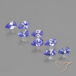 Pedras preciosas de Tanzanita Azul elétrico natural de 1.74 ct, Formato de pêra, VS