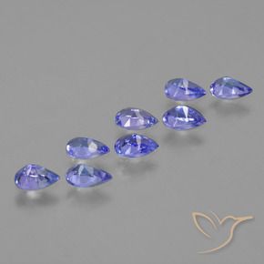 Pedras preciosas de Tanzanita Azul elétrico natural de 1.74 ct, Formato de pêra, VS