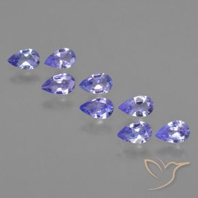 Pedras preciosas de Tanzanita Azul profundo natural de 1.70 ct, Formato de pêra, VS