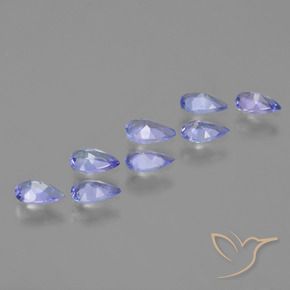 Pedras preciosas de Tanzanita Azul elétrico natural de 1.39 ct, Formato de pêra, VS