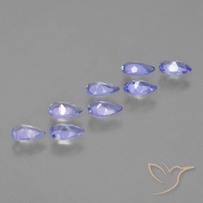 Pedras preciosas de Tanzanita Azul Violeta Intenso natural de 1.34 ct, Formato de pêra, VS