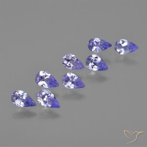 1.58ctw Natural Violeta Brilhante Tanzanita, Formato de pêra, VS