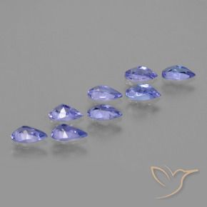 Pedras preciosas de Tanzanita Azul Violeta Intenso natural de 1.68 ct, Formato de pêra, VS