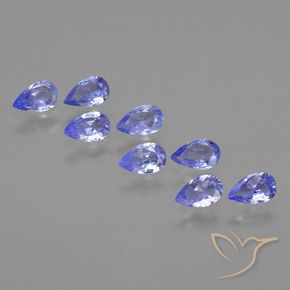 Pedras preciosas de Tanzanita Azul elétrico natural de 1.58 ct, Formato de pêra, VS