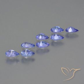 Pedras preciosas de Tanzanita Azul Violeta Intenso natural de 1.43 ct, Formato de pêra, VS