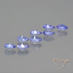Pedras preciosas de Tanzanita Azul elétrico natural de 1.46 ct, Formato de pêra, VS