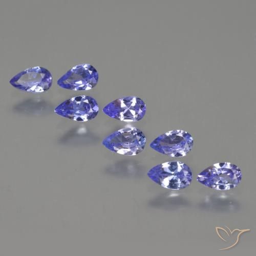 Pedras preciosas de Tanzanita Azul profundo natural de 1.94 ct, Formato de pêra, VS