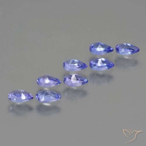 Pedras preciosas de Tanzanita Azul profundo natural de 1.94 ct, Formato de pêra, VS