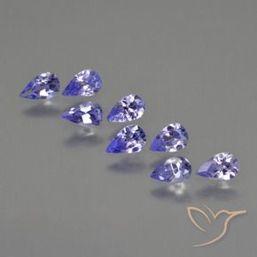 Pedras preciosas de Tanzanita Azul Violeta Intenso natural de 1.57 ct, Formato de pêra, VS