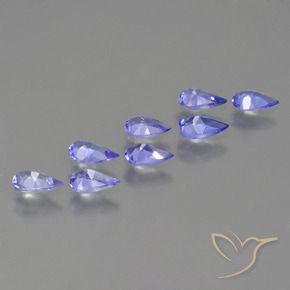 Pedras preciosas de Tanzanita Azul Violeta Intenso natural de 1.40 ct, Formato de pêra, VS