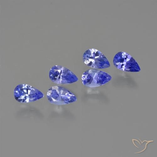 1.70ctw Natural Violeta Azul Tanzanita, Formato de pêra, VS