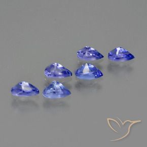 Pedras preciosas de Tanzanita Violeta Azul natural de 1.70 ct, Formato de pêra, VS