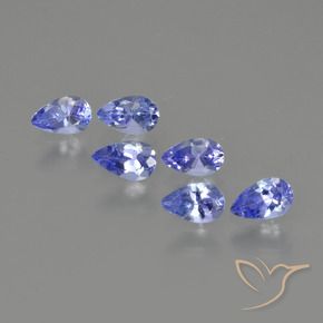 Pedras preciosas de Tanzanita azul intenso natural de 1.43 ct, Formato de pêra, VS