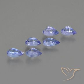 Pedras preciosas de Tanzanita azul intenso natural de 1.43 ct, Formato de pêra, VS