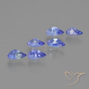 Pedras preciosas de Tanzanita Azul profundo natural de 1.42 ct, Formato de pêra, VS