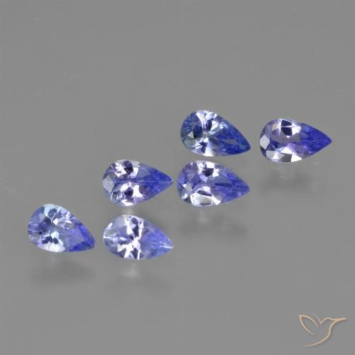 1.30ctw Natural Violeta Azul Tanzanita, Formato de pêra, VS