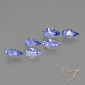 Pedras preciosas de Tanzanita Violeta Azul natural de 1.30 ct, Formato de pêra, VS