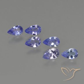 Pedras preciosas de Tanzanita Azul Violeta Intenso natural de 1.26 ct, Formato de pêra, VS