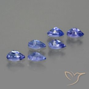 Pedras preciosas de Tanzanita Azul profundo natural de 1.63 ct, Formato de pêra, VS