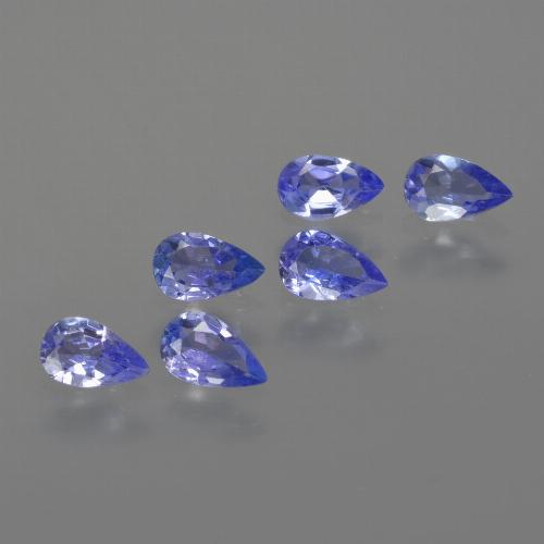 Pedras preciosas de tanzanita azul natural de 1,36 ct, formato de pêra, VS