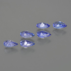 Pedras preciosas de tanzanita azul natural de 1,36 ct, formato de pêra, VS