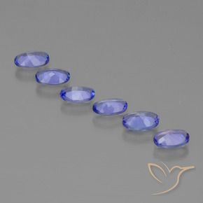 Pedras preciosas de Tanzanita Azul Violeta Intenso natural de 2.43 ct, oval, VVS-VS