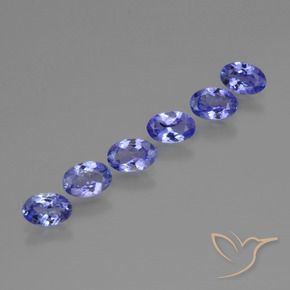 Pedras preciosas de Tanzanita Azul Violeta Intenso natural de 2.57 ct, oval, VVS-VS