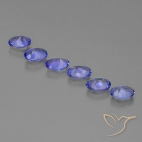 Pedras preciosas de Tanzanita Azul Violeta Intenso natural de 2.57 ct, oval, VVS-VS