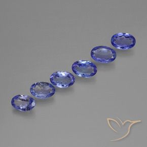 Pedras preciosas de Tanzanita Azul Violeta Intenso natural de 2.61 ct, oval, VVS-VS