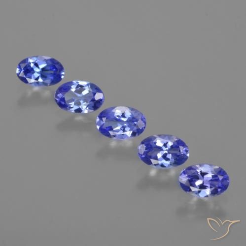 Pedras preciosas de tanzanita azul natural de 2,37 ct, corte oval, VVS-VS