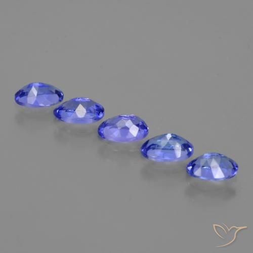 Pedras preciosas de tanzanita azul natural de 2,37 ct, corte oval, VVS-VS