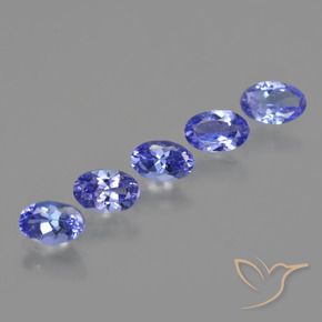 Pedras preciosas de Tanzanita Azul Violeta Intenso natural de 2.37 ct, oval, VVS-VS