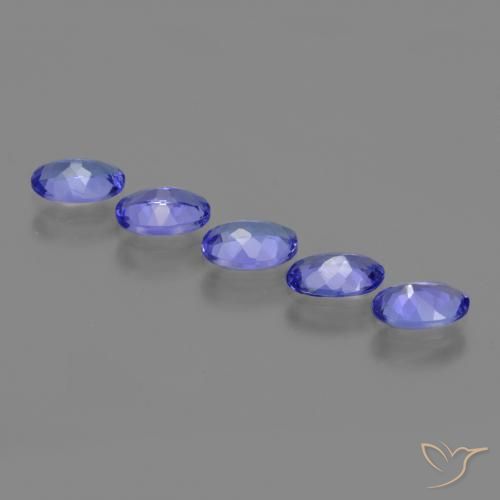 Pedras preciosas de Tanzanita Azul Violeta Intenso natural de 2.36 ct, oval, VVS-VS