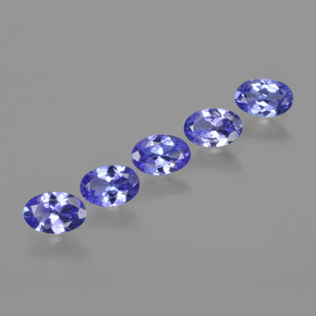 Pedras preciosas de tanzanita azul natural de 2,27 ct, corte oval, VVS-VS