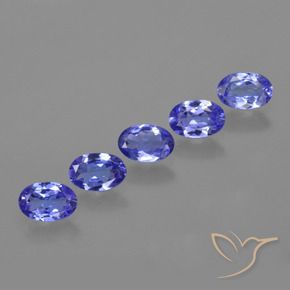 Pedras preciosas de Tanzanita Azul Violeta Intenso natural de 2.35 ct, oval, VVS-VS